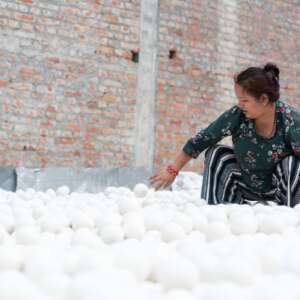 White Felt Dryer Balls | Felt Products | Handmade in Nepal