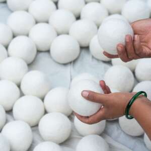 White Felt Dryer Balls | Felt Products | Handmade in Nepal