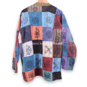 Cotton Block Print Patch Stone Washed Kurtha | Kurtha | Handmade in Nepal