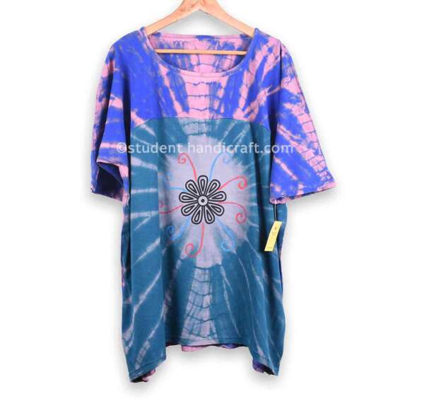 Soft Cotton Artistic Tie-Dye Kurtha