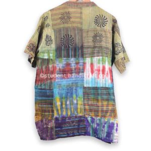 Cotton Patch Tie-Dye Block Print Kurtha | Kurtha | Handmade in Nepal