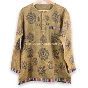 Bhutani Stripe Block Print Cotton Kurtha