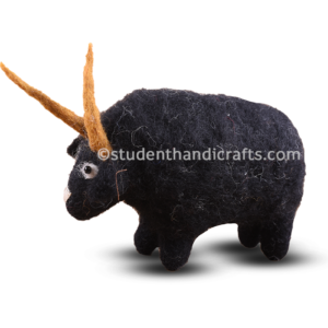 Felt Cute Black Yak Doll | Felt Products | Handmade in Nepal