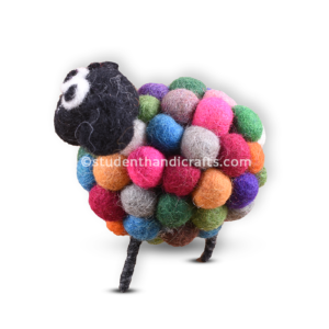 Felt Attractive Ball Sheep Doll | Felt Products | Handmade in Nepal