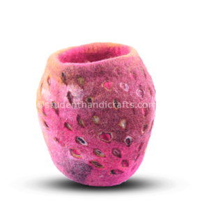 Felt Flower With Vessel Decoration | Felt Products | Handmade in Nepal