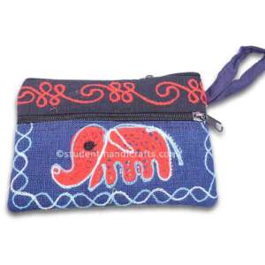 elephant printed purse