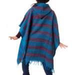 Wool Stripe Poncho