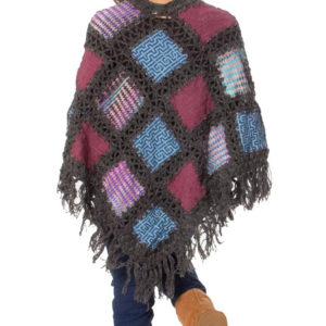 Woolen Patch Poncho | Poncho | Handmade in Nepal