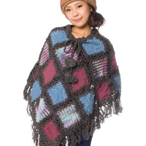 Woolen Patch Poncho | Poncho | Handmade in Nepal