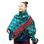 Bluish Yak Wool Shwal Poncho