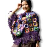 Woolen Purple Poncho