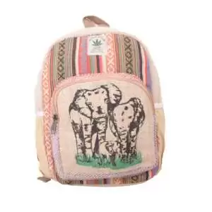 Elephant Printed Hemp Bag