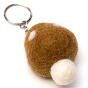 Brown Felt Key Ring | Felt Products | Handmade in Nepal