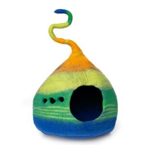 Multicolor Felted Cat House