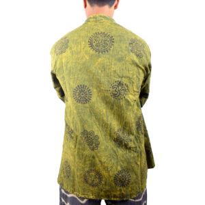 Flower Printed Green Kurtha | Kurtha | Handmade in Nepal