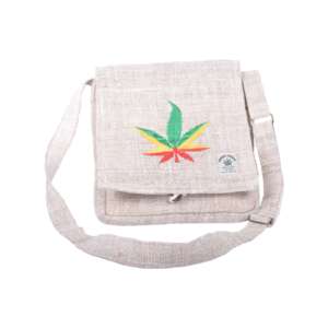 Hemp Leaf Printed Shoulder Bag