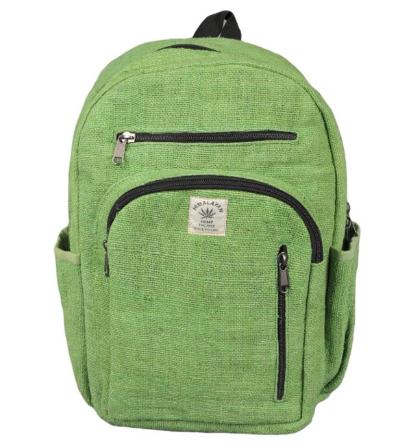 100% Hemp Backpack, Green, Large