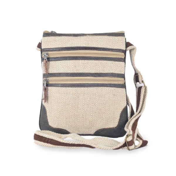 Cotton/Leather Slim Travel Pack