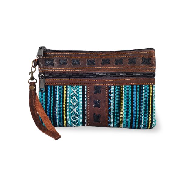 Cotton/Leather Ladies Purse