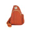 100% Hemp Crossbody Bag, Orange