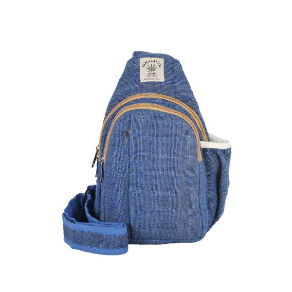 100% Hemp Crossbody Bag, Blue
