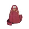 100% Hemp Crossbody Bag, Maroon