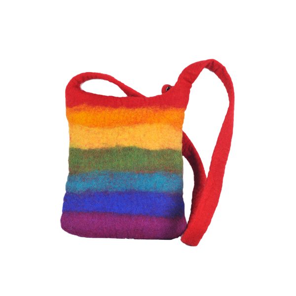 Rainbow Felt Purse