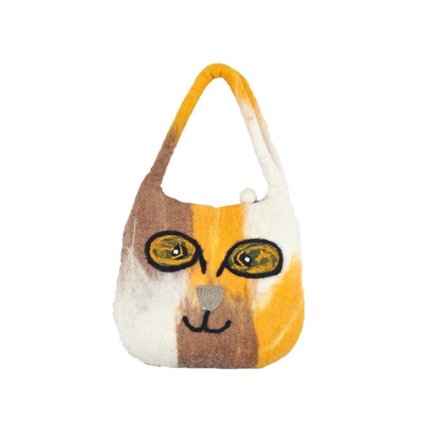 Curious Kitty Felt Purse
