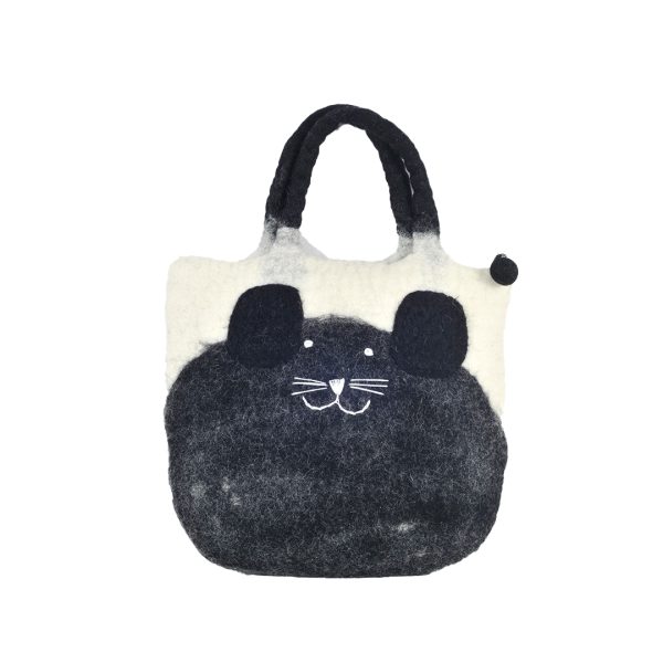 Cat Face Felt Purse