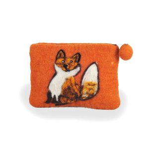 Furry Fox Felt Purse