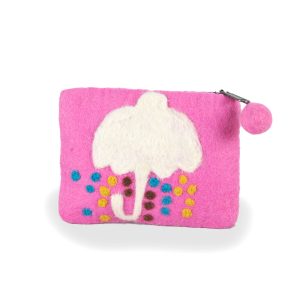 Colorful Umbrella Felt Purse