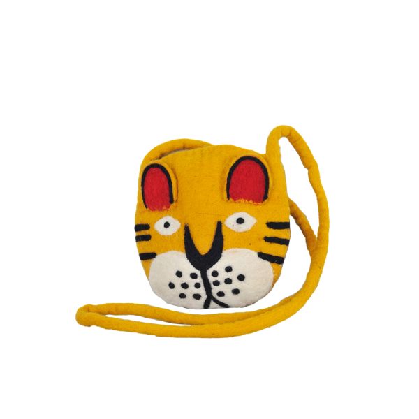Lion Face Felt Purse