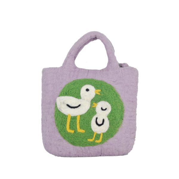 Bird Duo Felt Purse