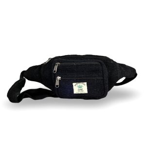 100% Hemp Fanny Pack, Black