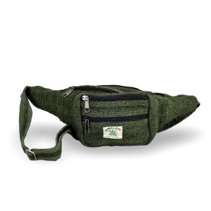 100% Hemp Fanny Pack, Dark Green
